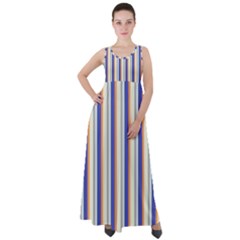 Candy Stripes 3 Empire Waist Velour Maxi Dress by retrotoomoderndesigns