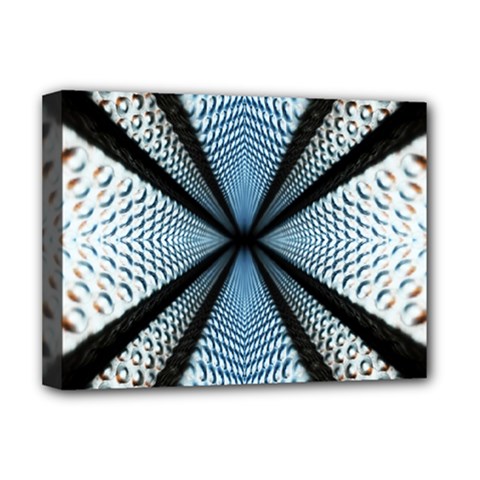 6th Dimension Metal Abstract Obtained Through Mirroring Deluxe Canvas 16  X 12  (stretched) 