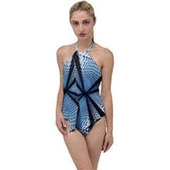 6th Dimension Metal Abstract Obtained Through Mirroring Go With The Flow One Piece Swimsuit by Sudhe