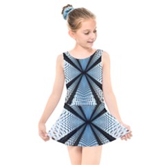 6th Dimension Metal Abstract Obtained Through Mirroring Kids  Skater Dress Swimsuit by Sudhe