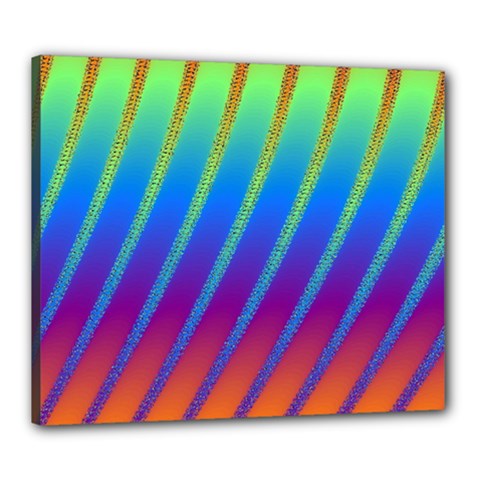 Abstract Fractal Multicolored Background Canvas 24  X 20  (stretched) by Sudhe