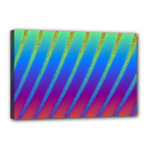 Abstract Fractal Multicolored Background Canvas 18  X 12  (stretched) by Sudhe