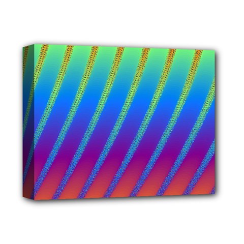 Abstract Fractal Multicolored Background Deluxe Canvas 14  X 11  (stretched)