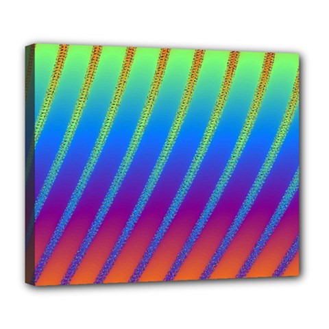 Abstract Fractal Multicolored Background Deluxe Canvas 24  X 20  (stretched) by Sudhe