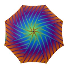 Abstract Fractal Multicolored Background Golf Umbrellas by Sudhe