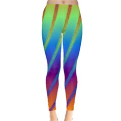 Abstract Fractal Multicolored Background Leggings  by Sudhe