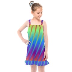 Abstract Fractal Multicolored Background Kids  Overall Dress