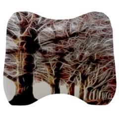 Autumn Fractal Forest Background Velour Head Support Cushion by Sudhe