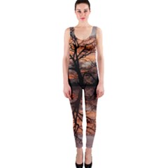 Aurora Sunset Sun Landscape One Piece Catsuit by Sudhe