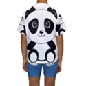 Bear Panda Bear Panda Animals Kids  Short Sleeve Swimwear View2