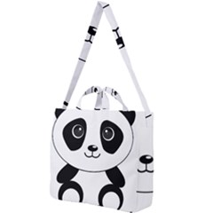 Bear Panda Bear Panda Animals Square Shoulder Tote Bag by Sudhe