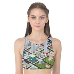 Simple Map Of The City Tank Bikini Top by Sudhe