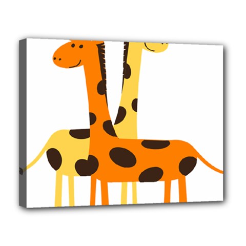Giraffe Africa Safari Wildlife Canvas 14  X 11  (stretched) by Sudhe
