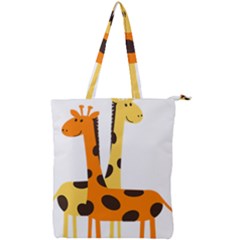 Giraffe Africa Safari Wildlife Double Zip Up Tote Bag by Sudhe