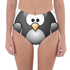 Penguin Birds Aquatic Flightless Reversible High-waist Bikini Bottoms