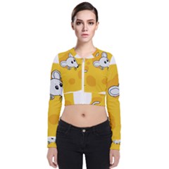 Rat Mouse Cheese Animal Mammal Long Sleeve Zip Up Bomber Jacket by Sudhe