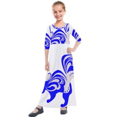 Skunk Animal Still From Kids  Quarter Sleeve Maxi Dress by Sudhe