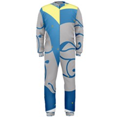 Ram Zodiac Sign Zodiac Moon Star Onepiece Jumpsuit (men)  by Sudhe