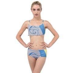 Ram Zodiac Sign Zodiac Moon Star Layered Top Bikini Set by Sudhe