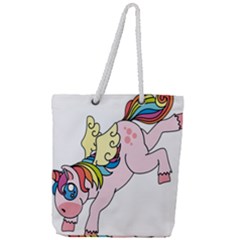 Unicorn Arociris Raimbow Magic Full Print Rope Handle Tote (large) by Sudhe