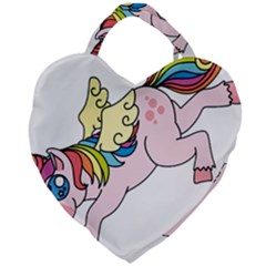 Unicorn Arociris Raimbow Magic Giant Heart Shaped Tote by Sudhe