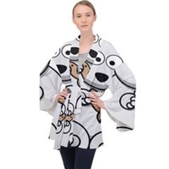 Bear Polar Bear Arctic Fish Mammal Velvet Kimono Robe