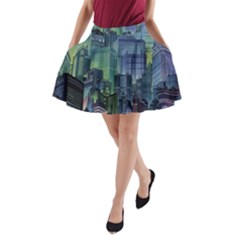 City Night Landmark A-line Pocket Skirt by Sudhe