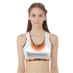Cat Smart Design Pet Cute Animal Sports Bra With Border by Sudhe