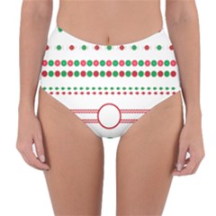 Christmas Borders Frames Holiday Reversible High-waist Bikini Bottoms