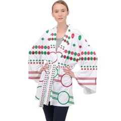Christmas Borders Frames Holiday Velvet Kimono Robe