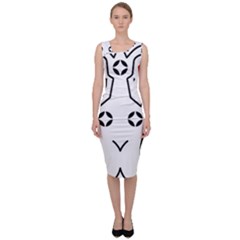 Traditional Art Torajan Pattern Sleeveless Pencil Dress