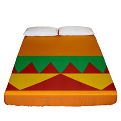 Burger Bread Food Cheese Vegetable Fitted Sheet (california King Size) by Sudhe