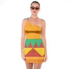 Burger Bread Food Cheese Vegetable One Soulder Bodycon Dress by Sudhe