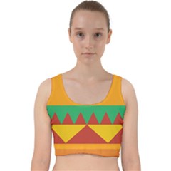 Burger Bread Food Cheese Vegetable Velvet Racer Back Crop Top by Sudhe