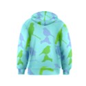 Bird Watching - Light Blue Green- Kids  Zipper Hoodie View2