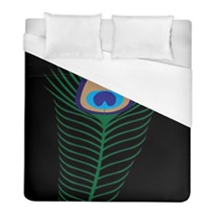 Peacock Feather Duvet Cover (full/ Double Size) by Sudhe