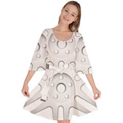 Wheel Skin Cover Velour Kimono Dress