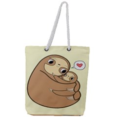 Sloth Full Print Rope Handle Tote (large) by Sudhe