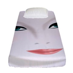 Face Beauty Woman Young Skin Fitted Sheet (single Size) by Sudhe