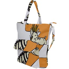 Zebra Animal Alphabet Z Wild Shoulder Tote Bag by Sudhe