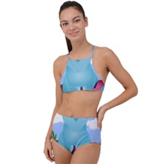 Pig Animal Love High Waist Tankini Set