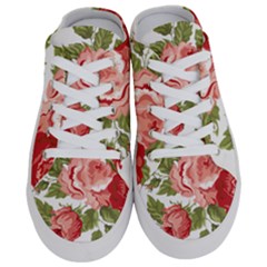 Flower Rose Pink Red Romantic Half Slippers by Sudhe