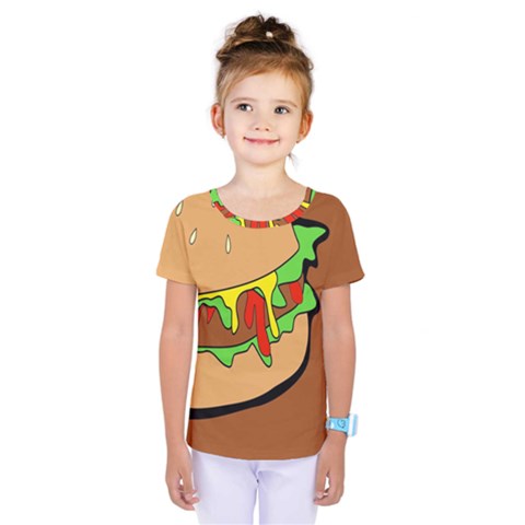 Burger Double Kids  One Piece Tee by Sudhe