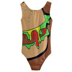 Burger Double Kids  Cut-out Back One Piece Swimsuit by Sudhe