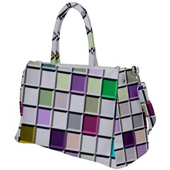 Color Tiles Abstract Mosaic Background Duffel Travel Bag by Sudhe