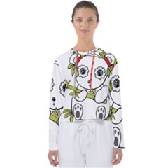 Panda China Chinese Furry Women s Slouchy Sweat by Sudhe