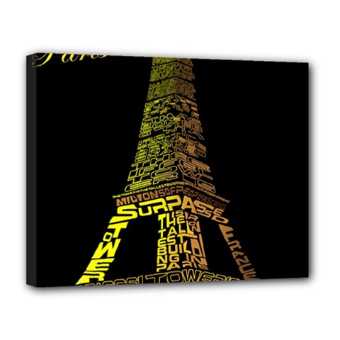 The Eiffel Tower Paris Canvas 14  X 11  (stretched) by Sudhe