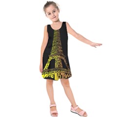 The Eiffel Tower Paris Kids  Sleeveless Dress by Sudhe