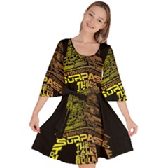 The Eiffel Tower Paris Velour Kimono Dress