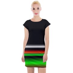 Colorful Neon Background Images Cap Sleeve Bodycon Dress